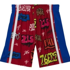 Apparel Mitchell & Ness Shorts-Slap Sticker Swingman Philadelphia 76Ers 1996-97 Shorts
