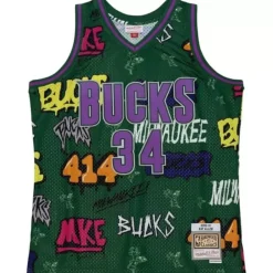 Jerseys Mitchell & Ness -Slap Sticker Swingman Ray Allen Milwaukee Bucks 2000-01 Jersey