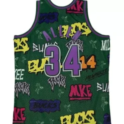 Jerseys Mitchell & Ness -Slap Sticker Swingman Ray Allen Milwaukee Bucks 2000-01 Jersey