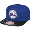 Headwear Mitchell & Ness -Slash Century Snapback Philadelphia 76Ers