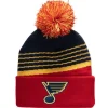 Headwear Mitchell & Ness -Stripe Pom Knit St. Louis Blues