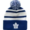 Headwear Mitchell & Ness -Stripe Pom Knit Toronto Maple Leafs