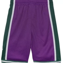 Apparel Mitchell & Ness Big Kids-Swingman Milwaukee Bucks Road Shorts