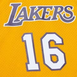 Jerseys Mitchell & Ness -Swingman Pau Gasol Los Angeles Lakers Gold 2009-10 Jersey