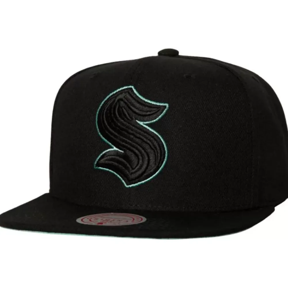 Headwear Mitchell & Ness -Tc Bottoms Snapback Seattle Kraken