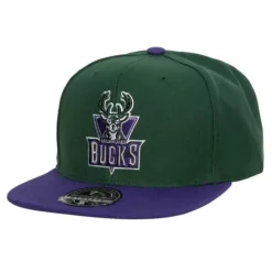 Headwear Mitchell & Ness -Team 2 Tone 2.0 Fitted Hwc Milwaukee Bucks