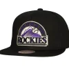 Headwear Mitchell & Ness -Team Classic Snapback Coop Colorado Rockies