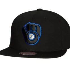 Headwear Mitchell & Ness -Team Classic Snapback Coop Milwaukee Brewers