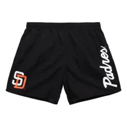 Apparel Mitchell & Ness Shorts-Team Essentials Nylon Shorts San Diego Padres