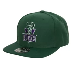 Headwear Mitchell & Ness -Team Ground 2.0 Fitted Hwc Milwaukee Bucks