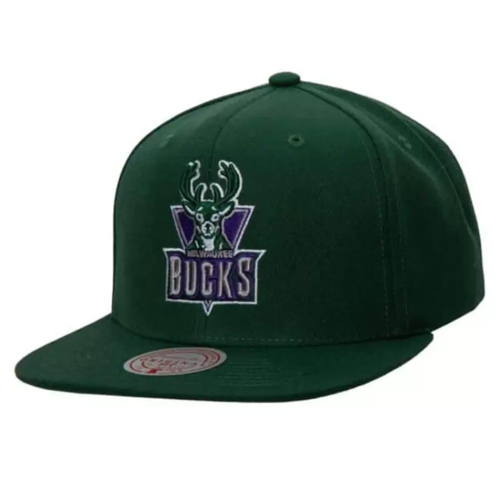 Headwear Mitchell & Ness -Team Ground 2.0 Snapback Hwc Milwaukee Bucks
