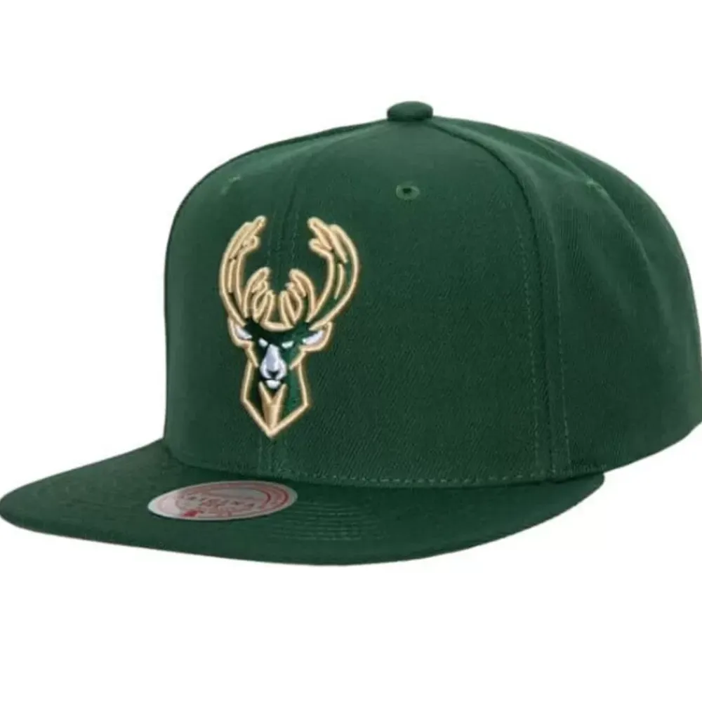 Headwear Mitchell & Ness -Team Ground 2.0 Snapback Milwaukee Bucks