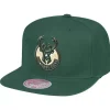 Headwear Mitchell & Ness -Team Ground Snapback Milwaukee Bucks