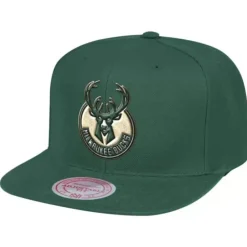 Headwear Mitchell & Ness -Team Ground Snapback Milwaukee Bucks