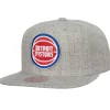 Headwear Mitchell & Ness -Team Heather 2.0 Snapback Detroit Pistons