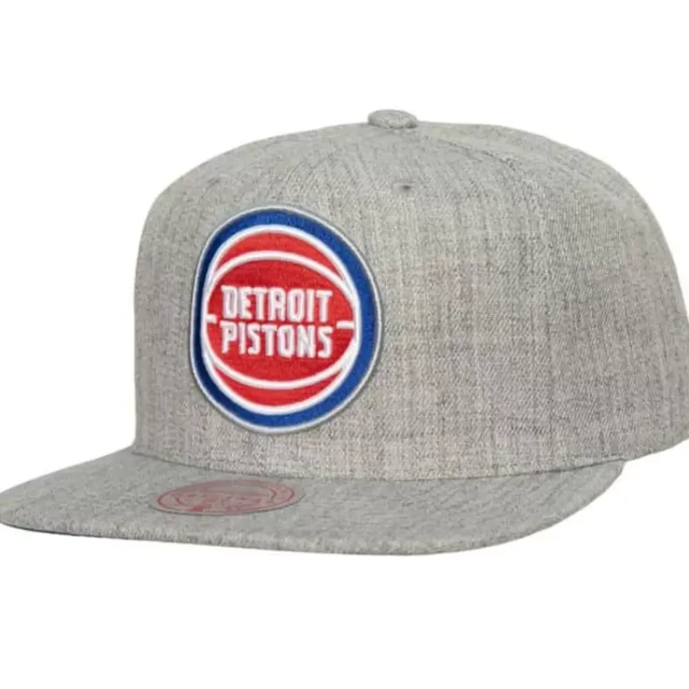 Headwear Mitchell & Ness -Team Heather 2.0 Snapback Detroit Pistons