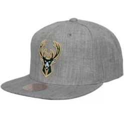 Headwear Mitchell & Ness -Team Heather 2.0 Snapback Milwaukee Bucks