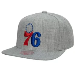 Headwear Mitchell & Ness -Team Heather 2.0 Snapback Philadelphia 76Ers
