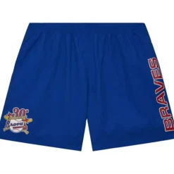 Apparel Mitchell & Ness Shorts-Team Heritage Woven Short Atlanta Braves