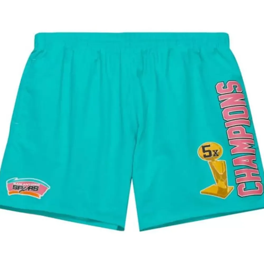 Apparel Mitchell & Ness Shorts-Team Heritage Woven Short San Antonio Spurs