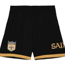 Apparel Mitchell & Ness Shorts-Team Id Mesh Shorts New Orleans Saints