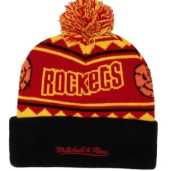 Headwear Mitchell & Ness -Team Isle Pom Beanie Hwc Houston Rockets