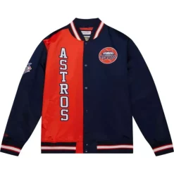 Apparel Mitchell & Ness Jackets & Outerwear-Team Og 2.0 Lightweight Satin Jacket Houston Astros