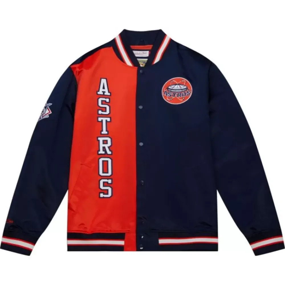Apparel Mitchell & Ness Jackets & Outerwear-Team Og 2.0 Lightweight Satin Jacket Houston Astros