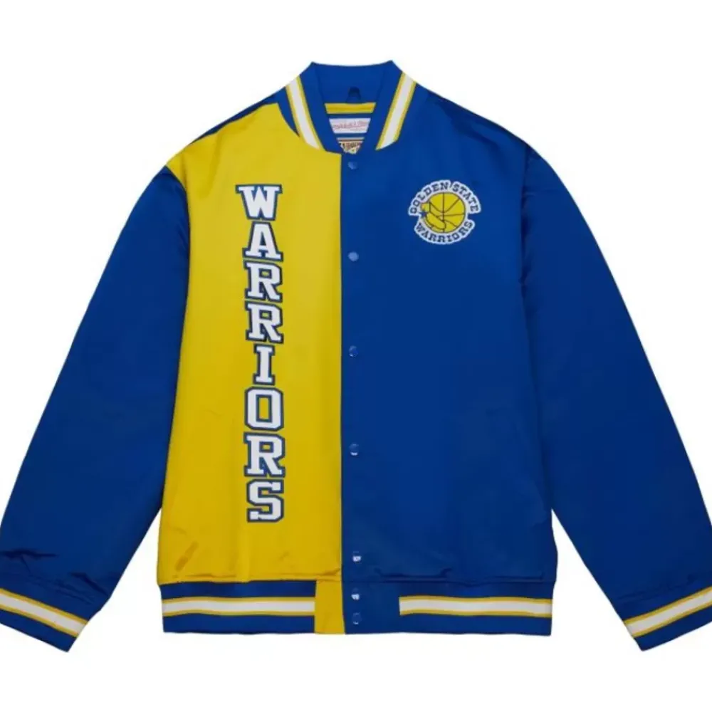 Apparel Mitchell & Ness Jackets & Outerwear-Team Og 2.0 Lightweight Satin Jacket Golden State Warriors