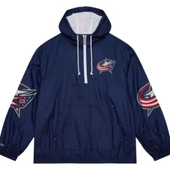 Apparel Mitchell & Ness Jackets & Outerwear-Team Og Anorak Windbreaker Columbus Blue Jackets