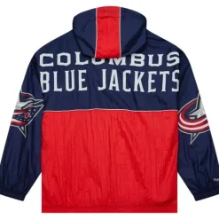 Apparel Mitchell & Ness Jackets & Outerwear-Team Og Anorak Windbreaker Columbus Blue Jackets