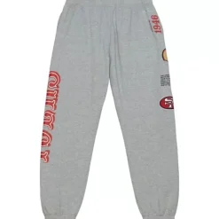 Apparel Mitchell & Ness Pants-Team Origins Fleece Pant San Francisco 49Ers