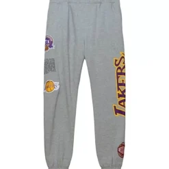 Apparel Mitchell & Ness Pants-Team Origins Fleece Pant Los Angeles Lakers