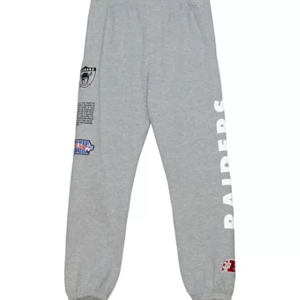 Apparel Mitchell & Ness Pants-Team Origins Fleece Pant Oakland Raiders