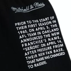 Apparel Mitchell & Ness Shorts-Team Origins Fleece Short Oakland Raiders