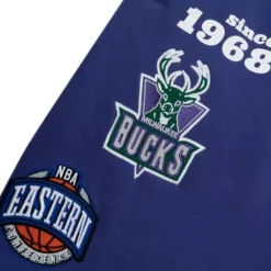 Apparel Mitchell & Ness Shorts-Team Origins Fleece Short Milwaukee Bucks