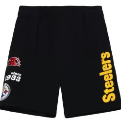 Apparel Mitchell & Ness Shorts-Team Origins Fleece Short Pittsburgh Steelers