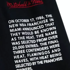 Apparel Mitchell & Ness Shorts-Team Origins Fleece Short Miami Heat