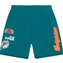 Apparel Mitchell & Ness Shorts-Team Origins Fleece Short Miami Dolphins