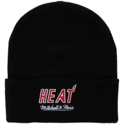Headwear Mitchell & Ness -Team Origins Knit Hwc Miami Heat