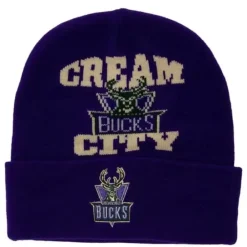 Headwear Mitchell & Ness -Team Origins Knit Hwc Milwaukee Bucks
