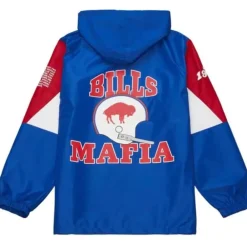 Apparel Mitchell & Ness Jackets & Outerwear-Team Origins Pullover Anorak Buffalo Bills