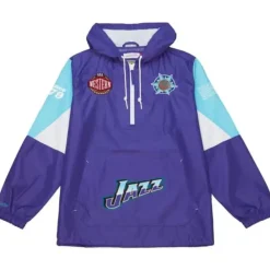 Apparel Mitchell & Ness Jackets & Outerwear-Team Origins Pullover Anorak Utah Jazz