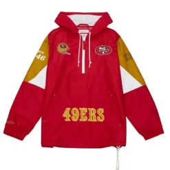 Apparel Mitchell & Ness Jackets & Outerwear-Team Origins Pullover Anorak San Francisco 49Ers