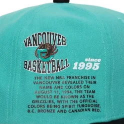 Headwear Mitchell & Ness -Team Origins Snapback Hwc Vancouver Grizzlies