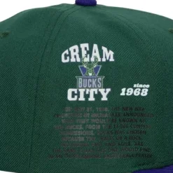 Headwear Mitchell & Ness -Team Origins Snapback Hwc Milwaukee Bucks