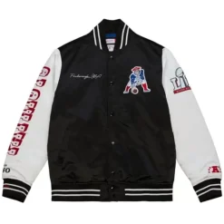 Apparel Mitchell & Ness Jackets & Outerwear-Team Origins Varsity Satin Jacket New England Patriots