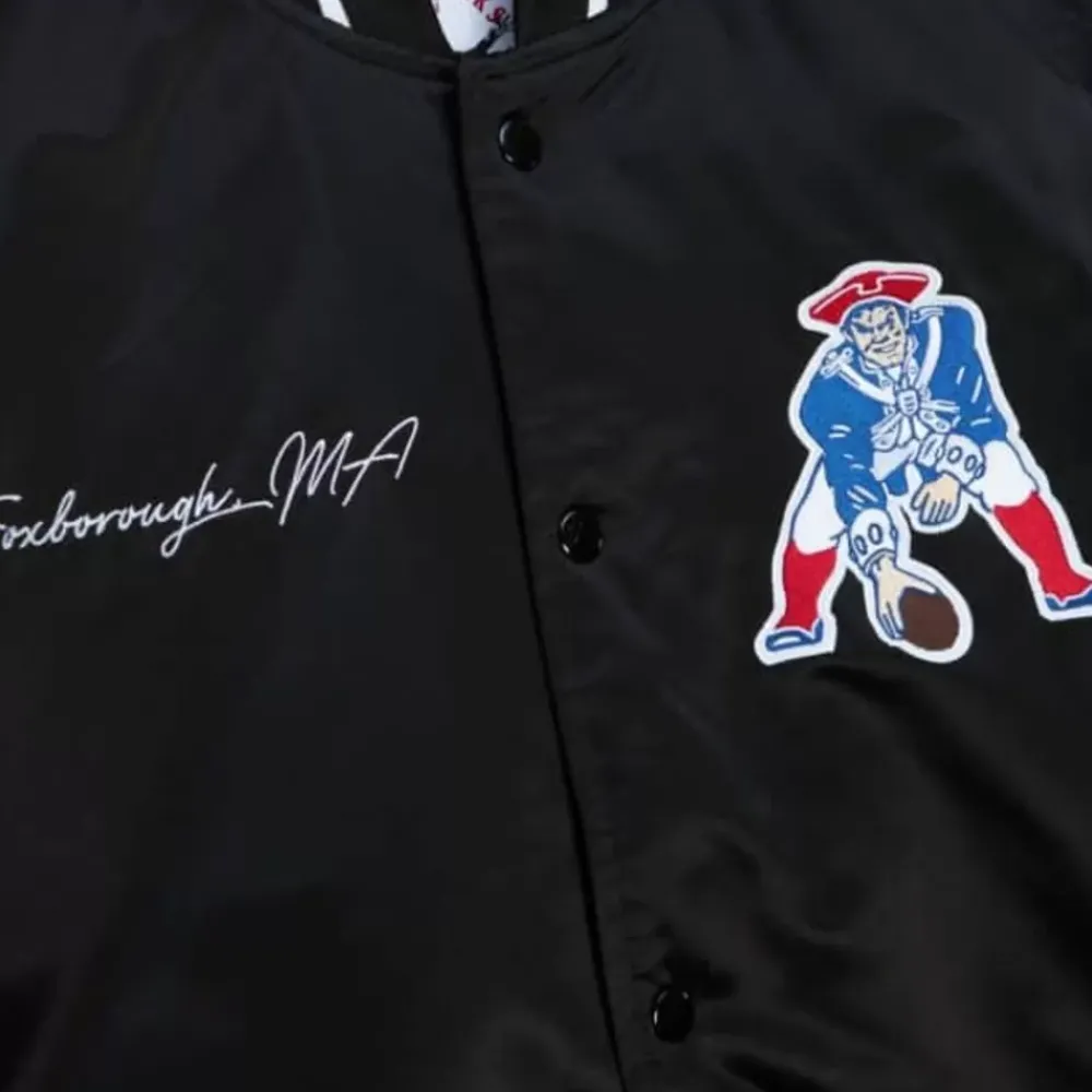 Apparel Mitchell & Ness Jackets & Outerwear-Team Origins Varsity Satin Jacket New England Patriots