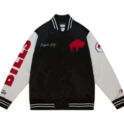 Apparel Mitchell & Ness Jackets & Outerwear-Team Origins Varsity Satin Jacket Buffalo Bills