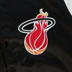Apparel Mitchell & Ness Jackets & Outerwear-Team Origins Varsity Satin Jacket Miami Heat